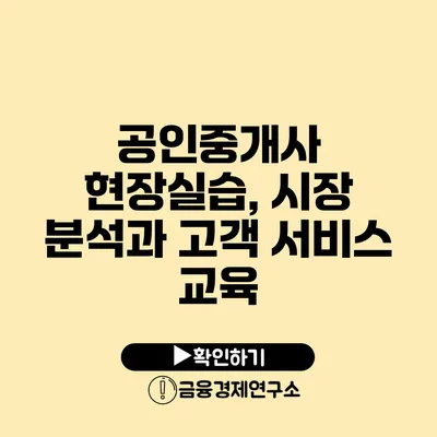 공인중개사 현장실습, 시장 분석과 고객 서비스 교육