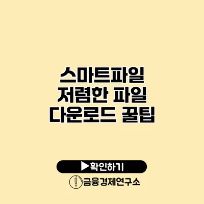 스마트파일 저렴한 파일 다운로드 꿀팁