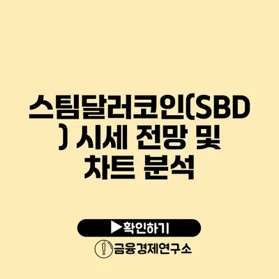 스팀달러코인(SBD) 시세 전망 및 차트 분석