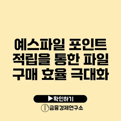 예스파일 포인트 적립을 통한 파일 구매 효율 극대화