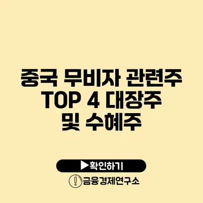 중국 무비자 관련주 TOP 4 대장주 및 수혜주