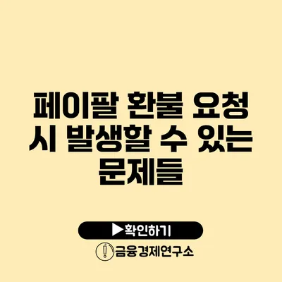 페이팔 환불 요청 시 발생할 수 있는 문제들