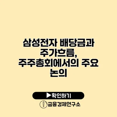 삼성전자 배당금과 주가흐름, 주주총회에서의 주요 논의