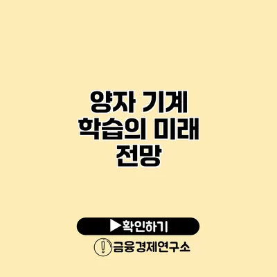 양자 기계 학습의 미래 전망