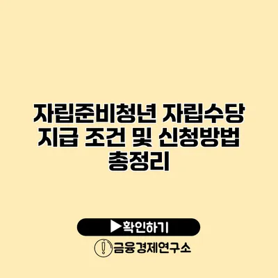 자립준비청년 자립수당 지급 조건 및 신청방법 총정리