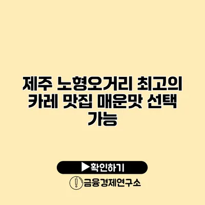 제주 노형오거리 최고의 카레 맛집 매운맛 선택 가능