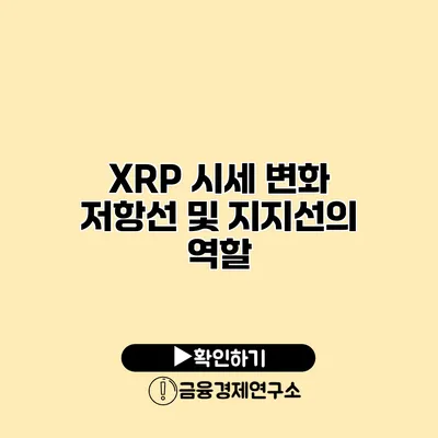 XRP 시세 변화 저항선 및 지지선의 역할
