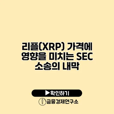 리플(XRP) 가격에 영향을 미치는 SEC 소송의 내막