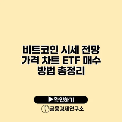 비트코인 시세 전망 가격 차트 ETF 매수 방법 총정리